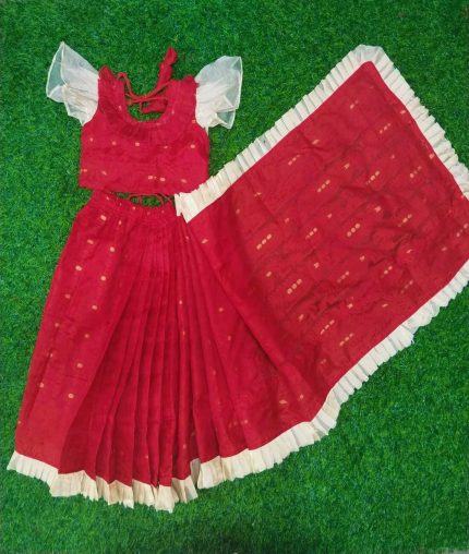 টিশু কুচি লাল নাকফুল জামদানী