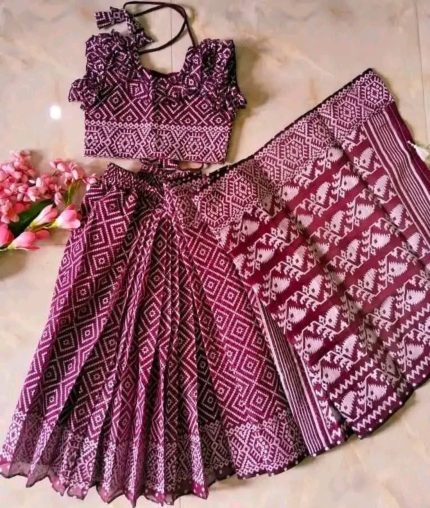 জামদানী প্রিন্ট রেডি শাড়ী